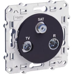 Prise TV / FM / SAT ODACE 1 entrée blanc à vis - SCHNEIDER ELECTRIC - S520461 3