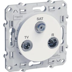 Prise TV / FM / SAT ODACE 1 entrée blanc à vis - SCHNEIDER ELECTRIC - S520461 5