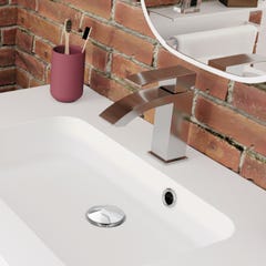 Robinet salle de bain Mitigeur lavabo CABERNET en acier inoxydable chromé brillant 4,2 x 15 x 15 cm 1