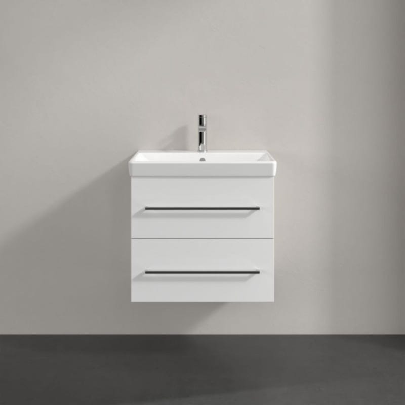 Meuble sous-lavabo Villeroy & Boch Avento A88900, 2 tiroirs, largeur 580mm, Coloris: Blanc Cristal 2