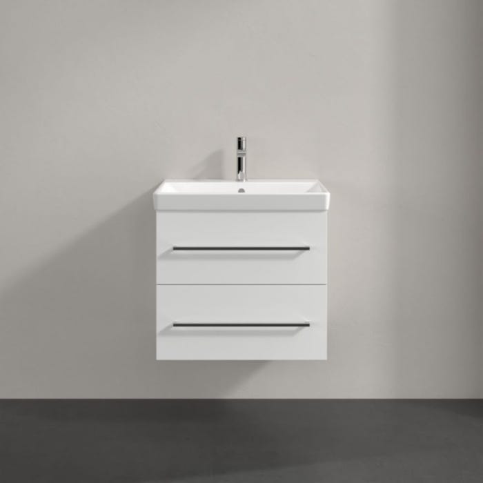 Meuble sous-lavabo Villeroy & Boch Avento A88900, 2 tiroirs, largeur 580mm, Coloris: Blanc Cristal 2
