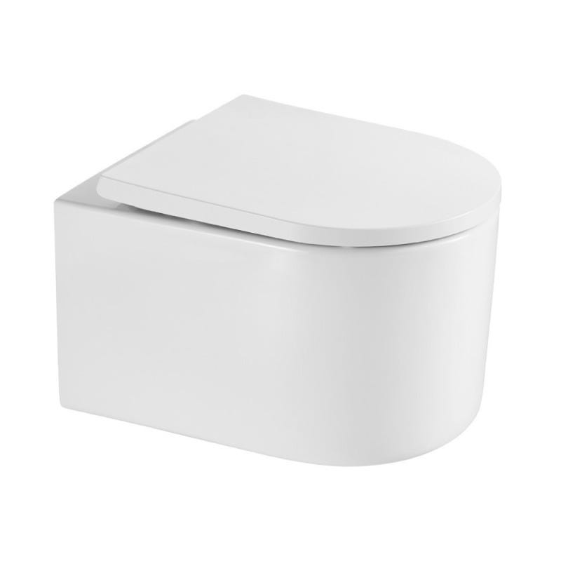 Vitra Pack WC Bâti-support V-Fix + WC sans bride SAT Delano + Abattant SoftClose + Plaque, Blanc Brillant (V-FixDelano-1) 3
