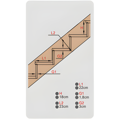 Escalier quart tournant OLEA - Double quart tournant - Escalier fermé - Quart tournant à droite - 1 main courante 3