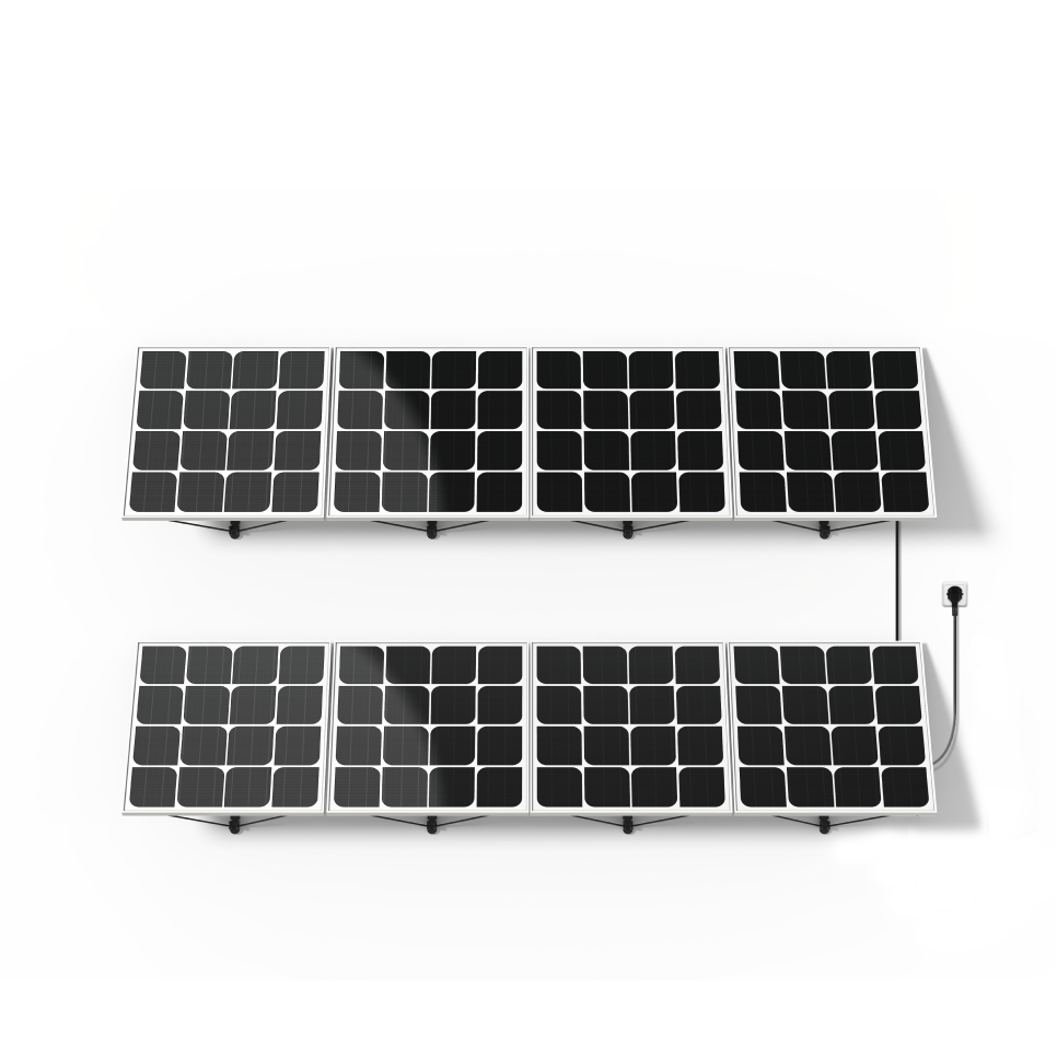 Lot 600W kit panneaux solaires Floral Beem Energy 1 kit principal + 1 kits extension - installation au mur 0