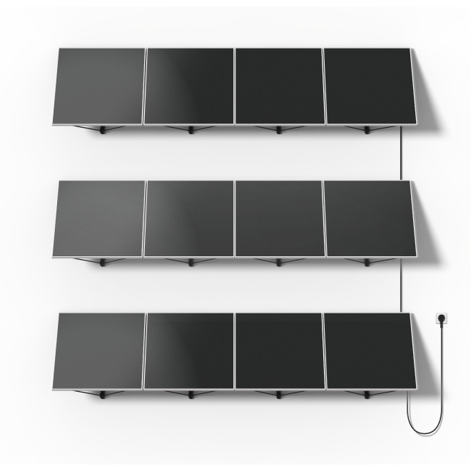 Lot 900W Kit panneaux solaires classique Beem Energy 1 kit principal + 2 kits extension - installation au mur 0