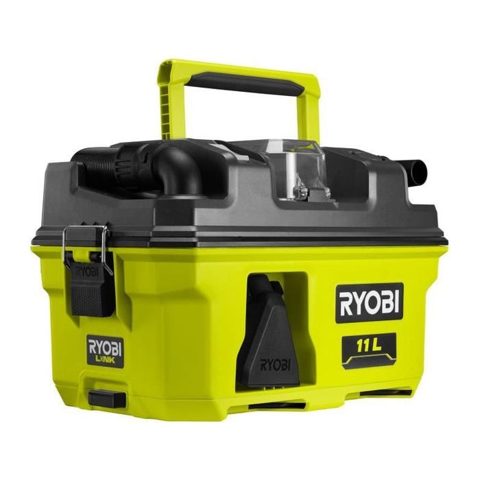 Aspirateur d'atelier RYOBI RV1811-0 18V - 1500l/min - collecteur 11 L - filtre HEPA H12 - Adaptateur, suceur plat et buse entonn 0