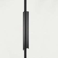 GRAND VERRE Cabine de douche 140x100 en verre avec profilés en alu noir mat à ouverture pivotante avec partie fixe 4
