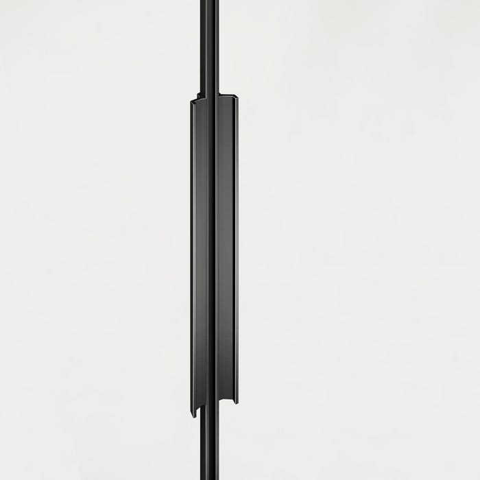 GRAND VERRE Cabine de douche 140x90 en verre avec profilés en alu noir mat à ouverture pivotante avec partie fixe 5