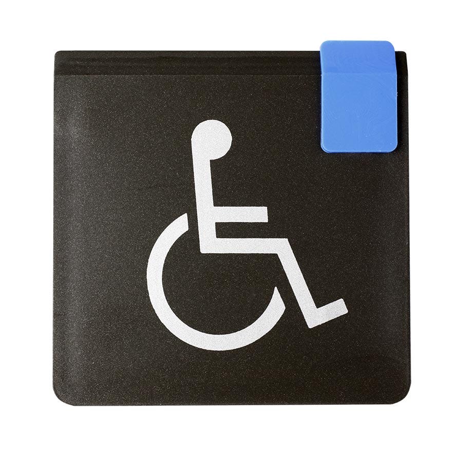 Plaquette de porte WC handicapés - Europe design 95x95mm - 4270067 0