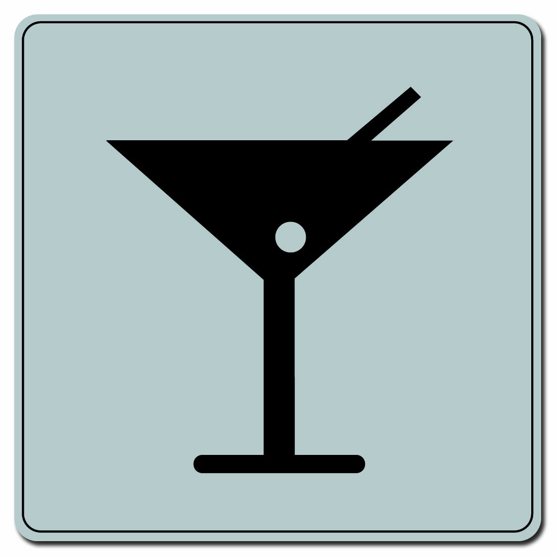 Plaquette Bar - Plexiglas argent 90x90mm - 4330532 0