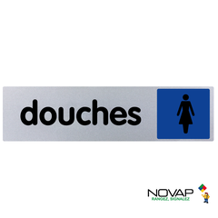 Plaquette de porte Douches femmes - Plexiglas couleur 170x45mm - 4038476 0