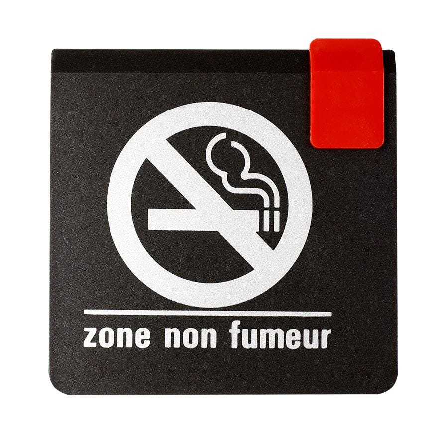 Plaquette de porte Zone non fumeur - Europe design 95x95mm - 4270227 0