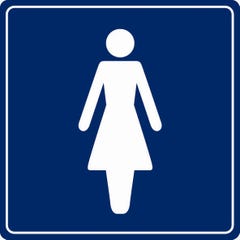 Plaquette de porte Toilettes femmes - Plexiglas couleur 90x90mm - 4033938 0