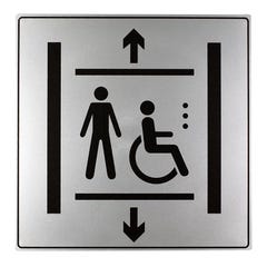 Plaquette Ascenseur accessible aux handicapés - Iso 7001 200x200mm - 4380315 0