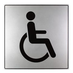 Plaquette Toilettes avec logo handicapé - Iso 7001 200x200mm - 4380049 0