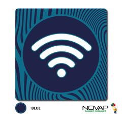 Plaquette Wifi - Design Bleu 90x90mm - 4340142 0