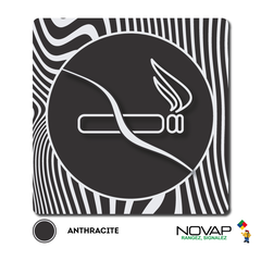 Plaquette Interdiction de fumer - Design Anthracite 90x90mm - 4330808 0