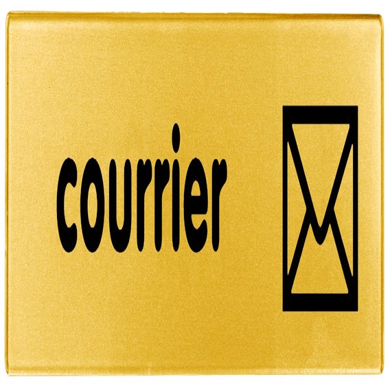 Plaquette Courrier - Plexiglas or 170x45mm - 4490311 0