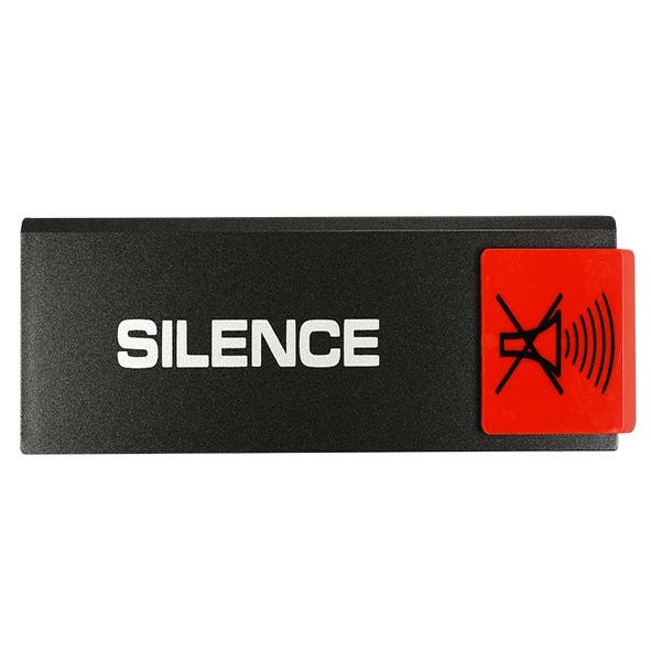 Plaquette de porte Silence - Europe design 175x45mm - 4260679 0