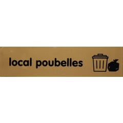 Plaquette Local poubelles - Plexiglas or 170x45mm - 4490809 0