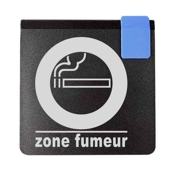 Plaquette de porte Zone fumeur - Europe design 95x95mm - 4270210 0