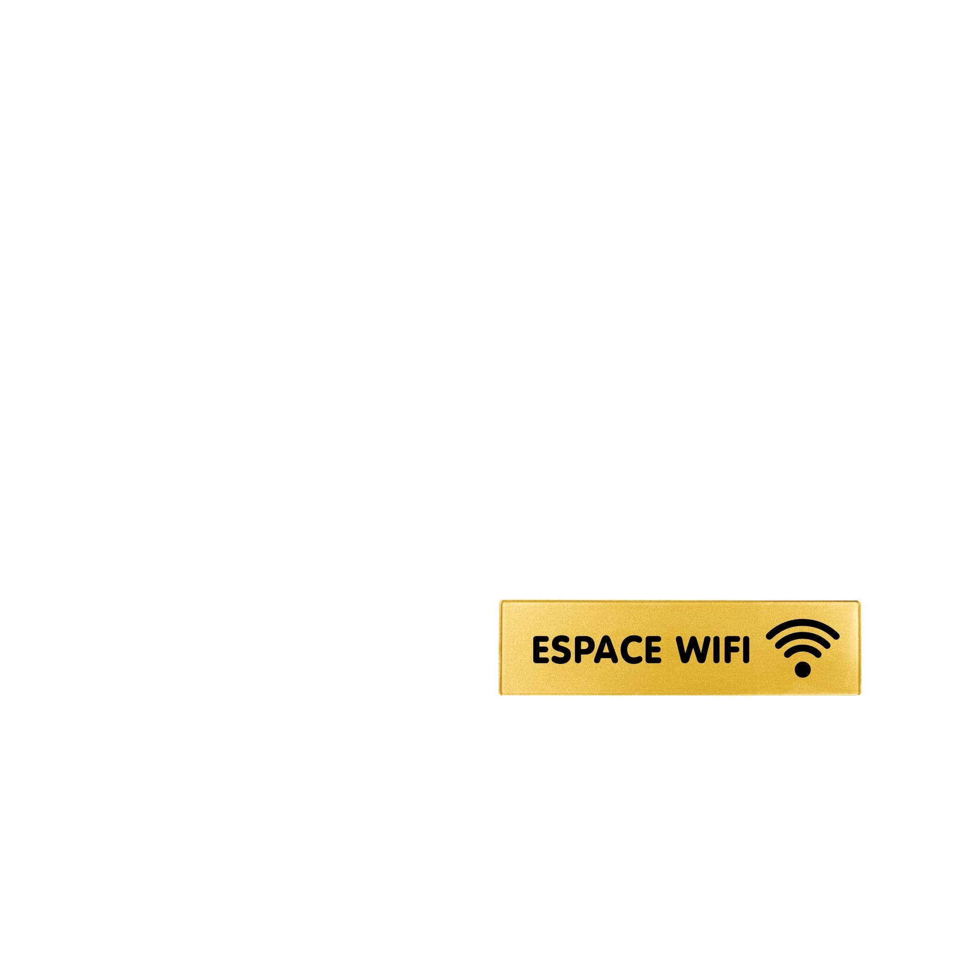 Plaquette Espace Wifi - Plexiglas or 170x45mm - 4491370 0