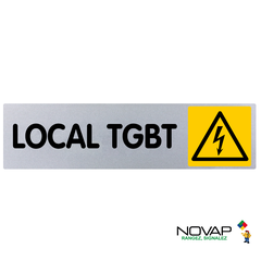Plaquette de porte Local TGBT - Plexiglas couleur 170x45mm - 4037868 0