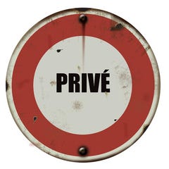 Panneau vintage Privé - Rigide Ø300mm - 4019222 0