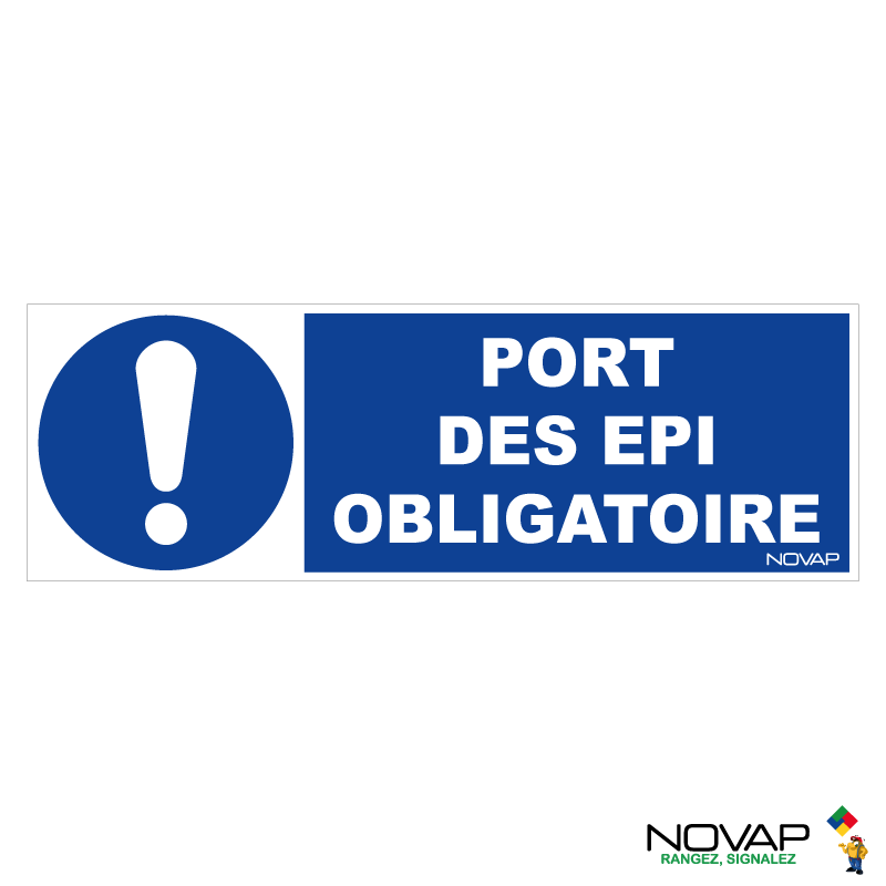 Panneau Port des EPI obligatoire - Rigide 450x150mm - 4060996 0