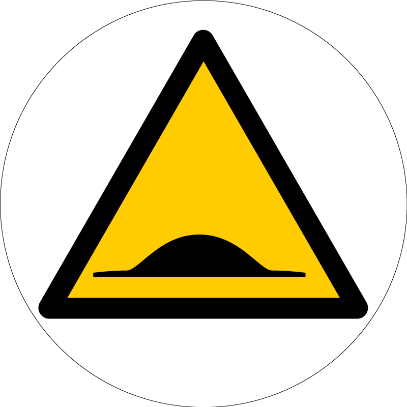 Panneau Danger ralentisseur pour sol - Ø 450 mm - 4007113 0