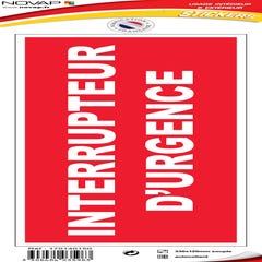Panneau Interrupteur urgence - Vinyle adhésif 330x120mm - 4035963 0