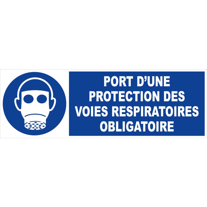 Panneau Port d'une protection des voies respiratoires - Rigide 450x150mm - 4030616 0