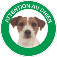 Panneau Attention au chien Parson jack russel terrier - Rigide Ø180mm - 4040486 0