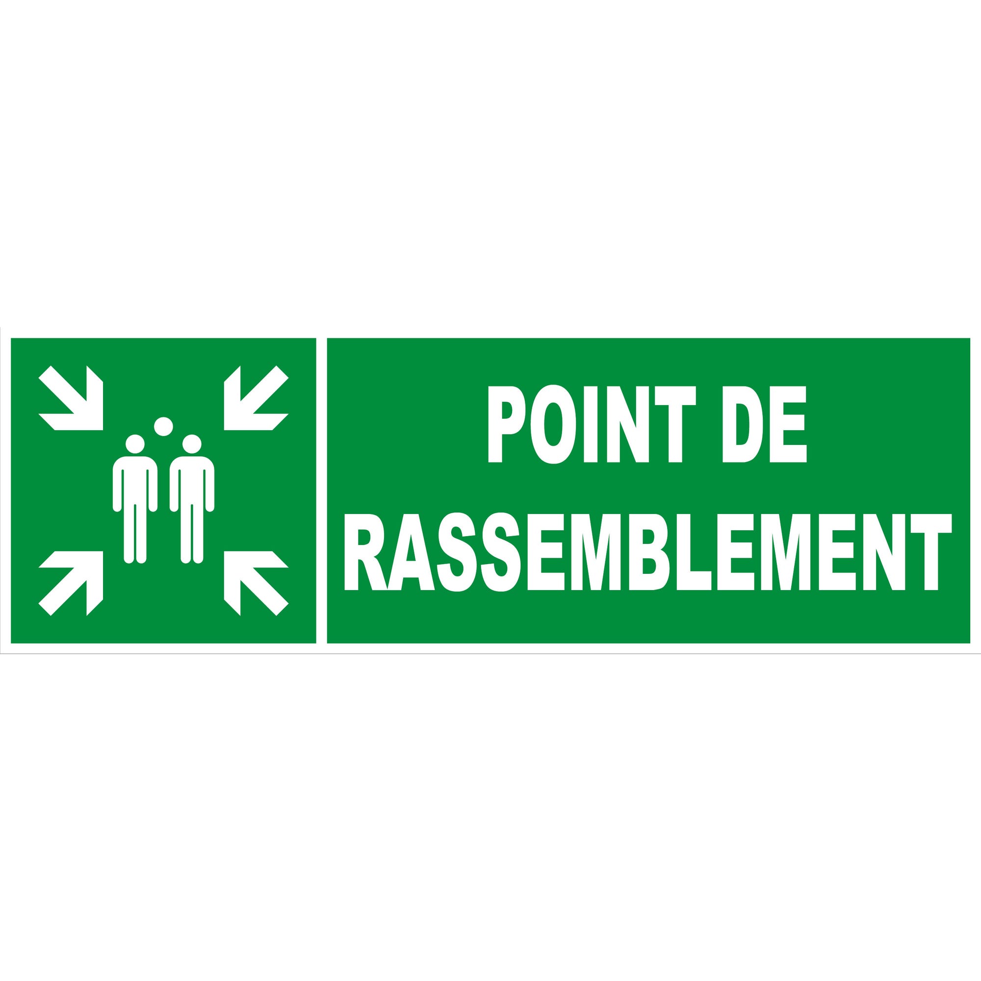 Panneau Point de rassemblement (vert) - Rigide 450x150mm - 4030883 0