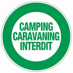 Panneau Camping caravaning interdit - Rigide Ø300mm - 4061085 0
