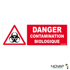 Panneau Danger contamination biologique - 450x150mm - 4064451 0