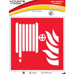 Panneau Robinet d'incendie armé - Vinyle adhésif 200x200mm - 4032429 0