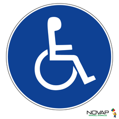 Panneau handicapés (logo) - Rigide Ø180mm - 4042237 0
