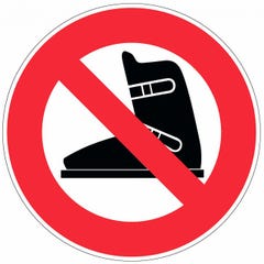 Panneau Chaussures de ski interdite - Rigide Ø300mm - 4064130 0