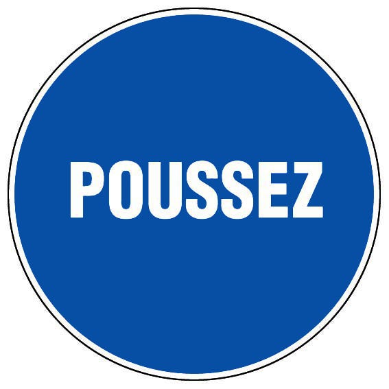 Panneau Poussez - Vinyle adhésif Ø80mm - 4031514 1