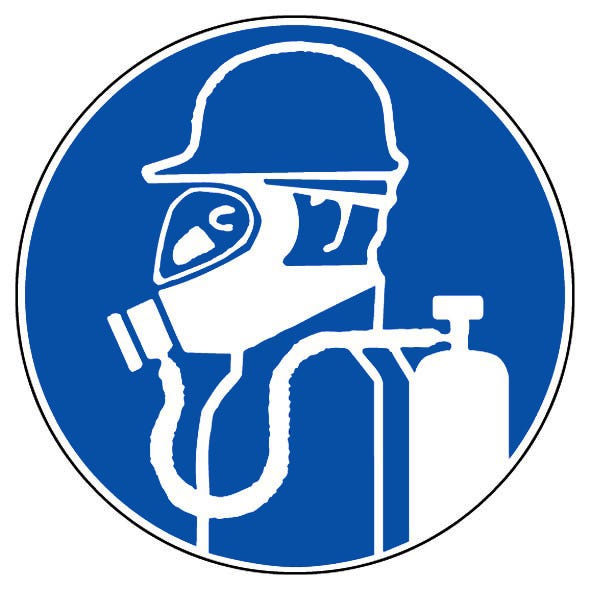 Panneau Protection obligatoire Voies respiratoire - Rigide Ø180mm - 4041889 0