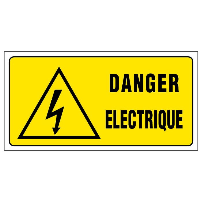 Panneau Danger éléctrique - Rigide 960x480mm - 4000442 0