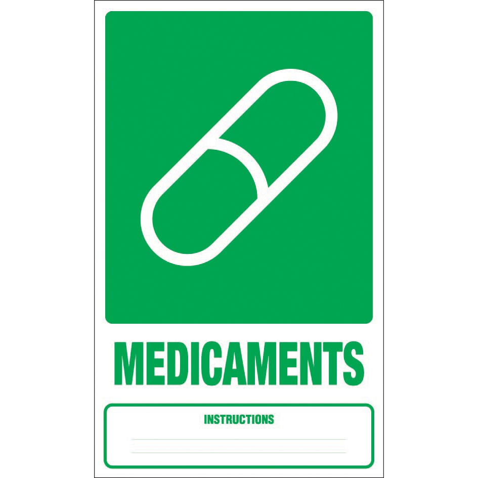 Panneau Dechets médicaments - Rigide 330x200mm - 4000756 0