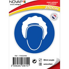 Panneau Bonnet de protection obligatoire - Vinyle adhésif Ø80mm - 4036151 0