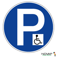 Panneau Parking Réservé handicapés - Rigide Ø180mm - 4042312 0
