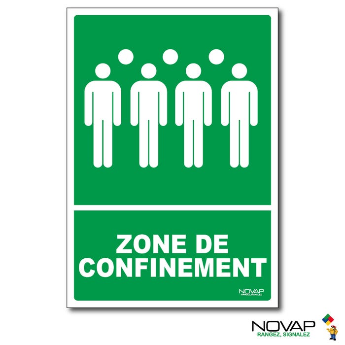 Panneau Zone de confinement - Rigide A5 - 4600826 0