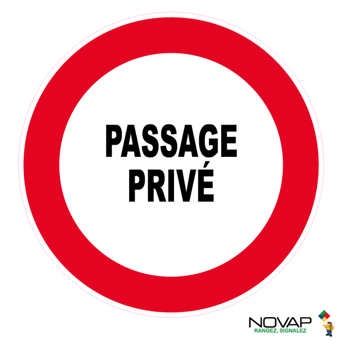 Panneau Passage Privé - Rigide Ø 80mm - 4021492 0