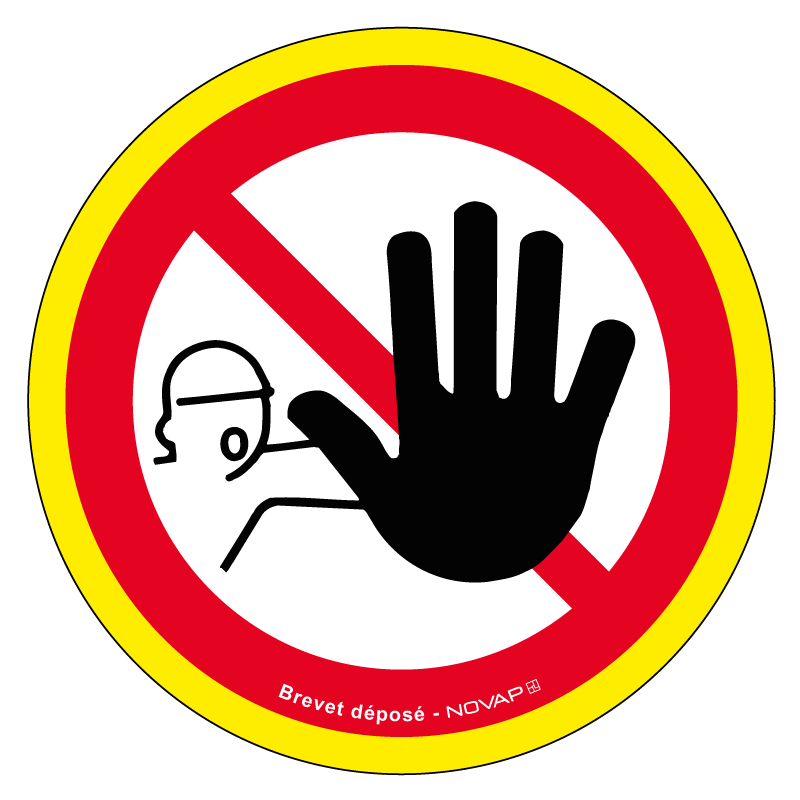 Panneau Accès interdit aux personnes non autorisées - haute visibilité - Ø 80mm - 4090528 0