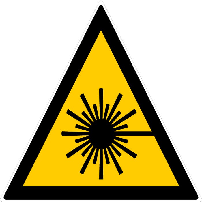Panneau Danger rayonnement laser - Rigide Triangle 300mm - 4200118 0