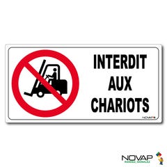Panneau Interdit aux chariot - Rigide 960x480mm - 4000343 0